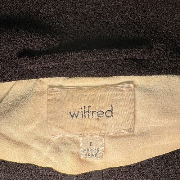 Aritzia Wilfred  Women's sz 0 Black Chevalier Open Blazer Jacket - Picture 4 of 9